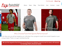 Tablet Screenshot of fairchildsportsperformance.com